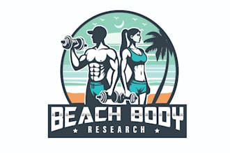 design a modern beach and summer logo