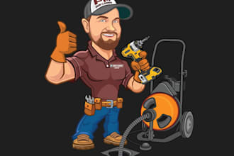 design a clean and modern handyman service logo