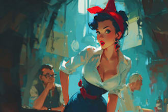 do a pin up girl and pin up girl and art