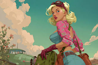 draw a pin up girl and pin up girl