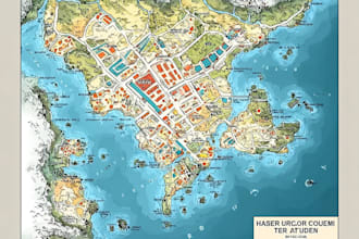 design shopping mall map illustration directory and guide