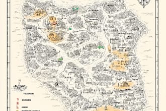 draw castle kingdom map illustration medieval world design