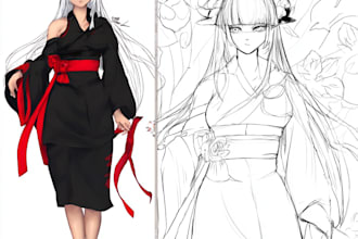 draw anime character design sheet