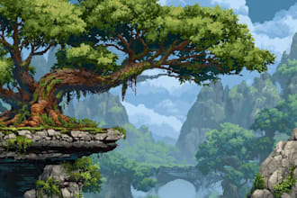 create 2d environment and game background for you