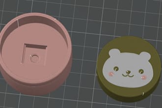do custom 3d fidget clicker stl 3mf flexi toy keychain for 3d printing in 24hr