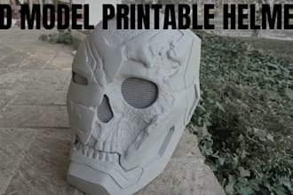 design wearable cosplay helmets, masks, and printable stl  files for 3d printing