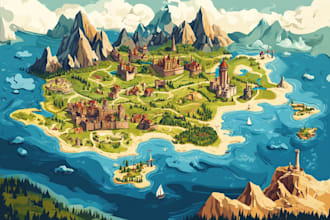 draw vector map in illustrator