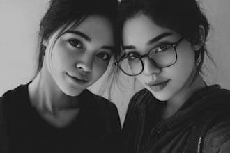 paint a stunning friendship portrait in my style