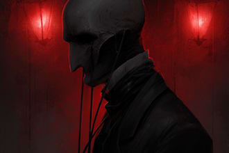 draw dark, punk, goth, horror character in comic like style