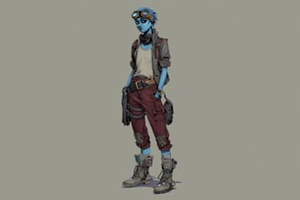 design 3d sci fi mech, robot and creature concept models