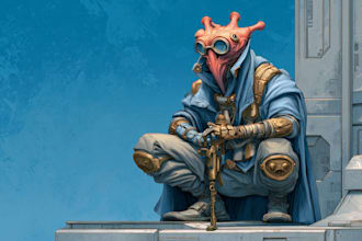 make a sci fi illustration for you