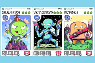 design custom card game, board game and fantasy card game design