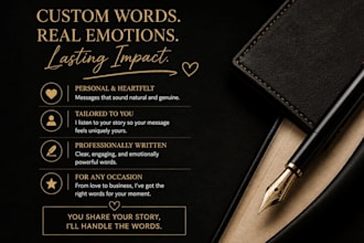 write romantic love letters, and custom wedding vows