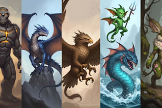 make fantasy art creatures for concept art