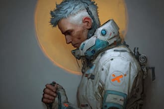 anime style sci fi character artwork