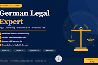 be your german lawyer for legal consulting and business law advice
