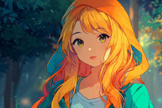 do digital art commission, fanart, oc, avatar in anime style