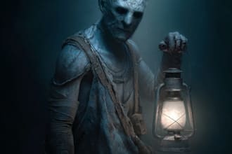 draw an illustration in my creepy dark artstyle for you