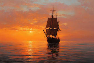 create ship oil painting for you
