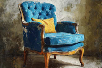 paint chair oil painting acrylic painting of portrait