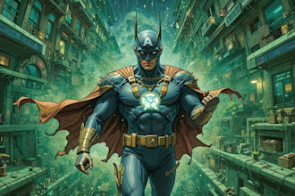 create action packed superhero comic illustrations