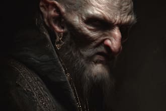 draw dark art, horror, skull, metal illustration