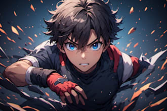 create professional anime character for games