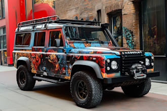create wrap design, car wrap and vehicle wrap design