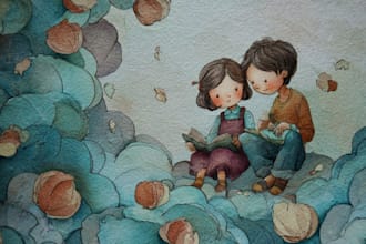 children story book illustration children story children