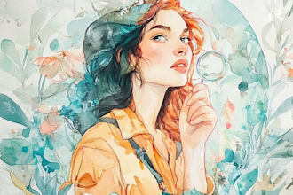illustrate anything in watercolor style