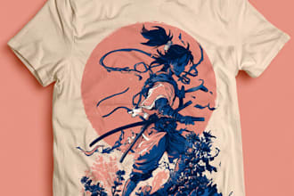 design japanese t shirt illustration