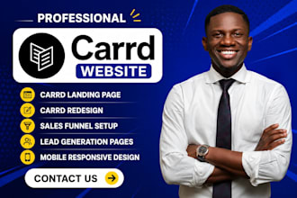 design, redesign carrd website or clickfunnels landing page, carrd landing page