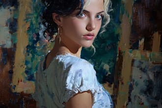 paint a realistic oil portraits on art
