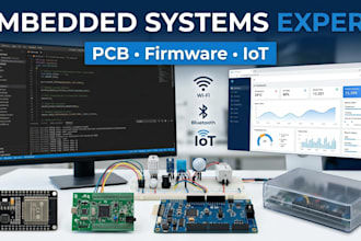 do esp32, stm32 pcb design, schematic design arduino coding and embedded system