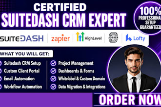 setup suitedash crm client portal suitedash email automation project management