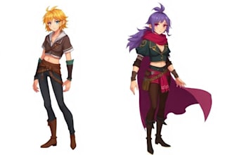 do character designs of your oc character illustration