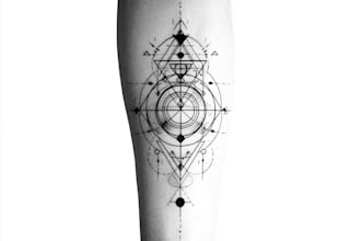 make custom minimal and geometric tattoo design
