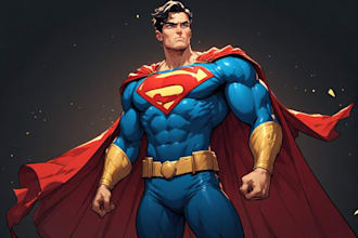 create awesome superhero mascot character and mascot logo