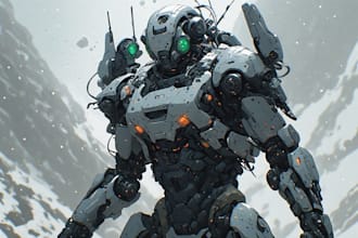 illustrate a fabulous sci fi character illustration