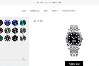 create watch cad design technical draw and watch configurator
