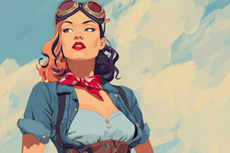draw a pin up girl and pin up girl