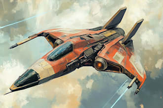 draw high quality spaceship concept