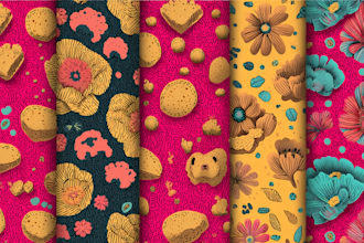 create seamless pattern design, watercolor pattern