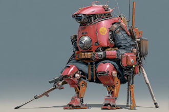 draw anime, mecha, armor, character, concept art or artwork