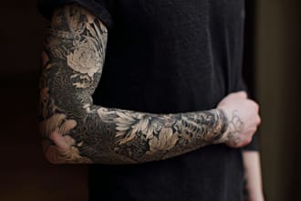 create a tattoo design of tattoo sleeve
