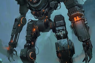 draw high quality mecha concepts