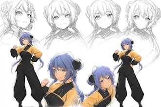 design anime character sheet