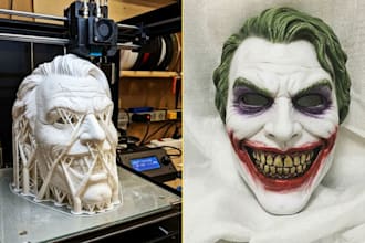 3d print and paint 3d wearable cosplay mask helmet armor prop or anime cosplay