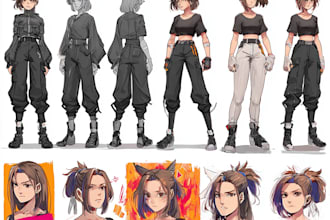 draw custom anime art illustration for your character