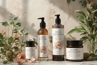 design professional skincare and cosmetic labels for your beauty brand
